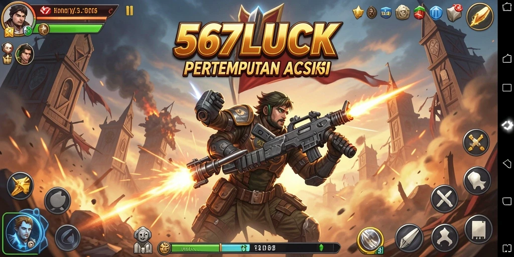 Tampilan gameplay seru di 567LUCK dengan aksi pertempuran mendebarkan.