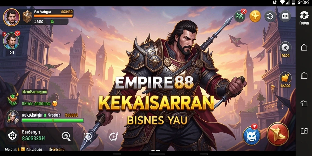 Screenshot gameplay EMPIRE88 menampilkan bisnis yang sukses dan pelanggan bahagia.