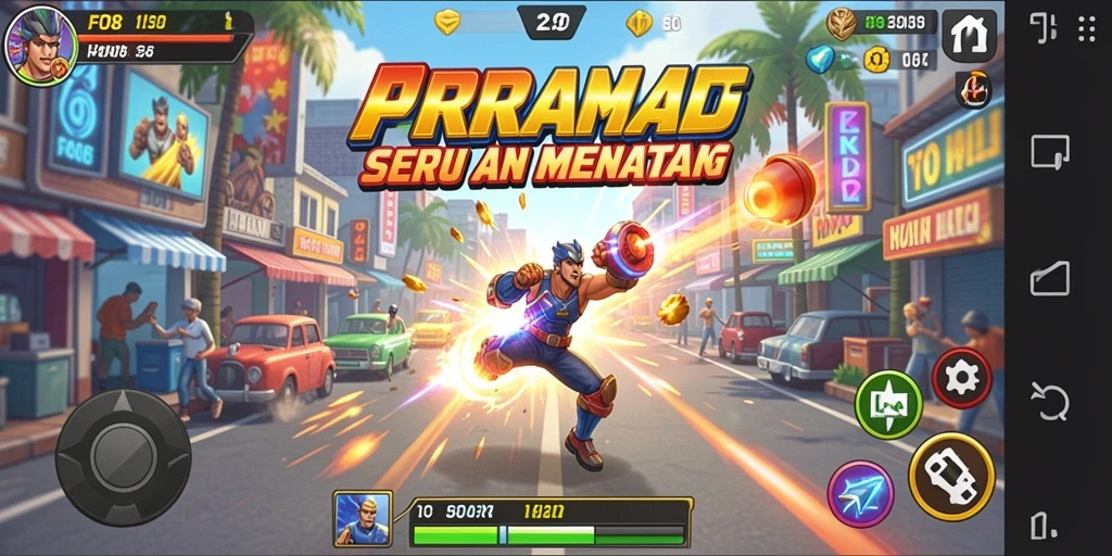 Tampilan menarik dari gameplay seru FO8 di level arcade.