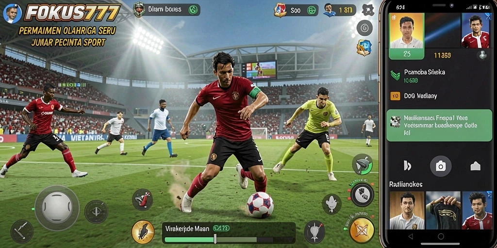 Screenshot gameplay FOKUS777 yang menampilkan aksi olahraga seru dan kompetitif.