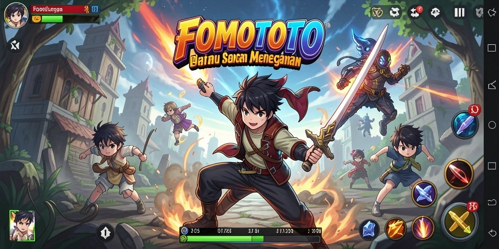 Tampilan gameplay seru dalam FOMOTOTO yang memukau.