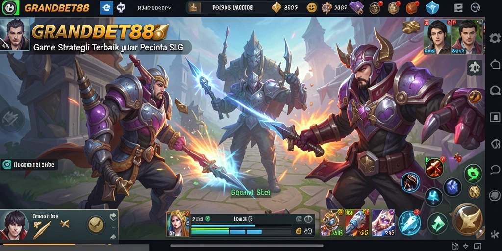 Tampilan gameplay seru di GRANDBET88 dengan berbagai strategi SLG.