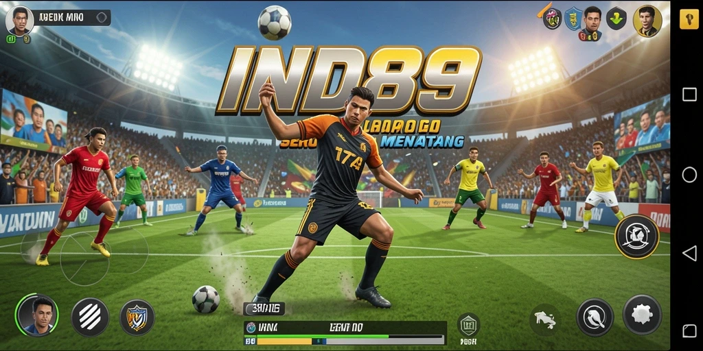 Screenshot IND89 menampilkan aksi pertandingan olahraga yang seru.