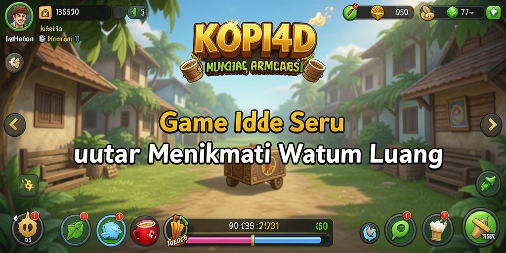 Gameplay KOPI4D yang menarik dengan grafis cerah dan pengelolaan kafe.