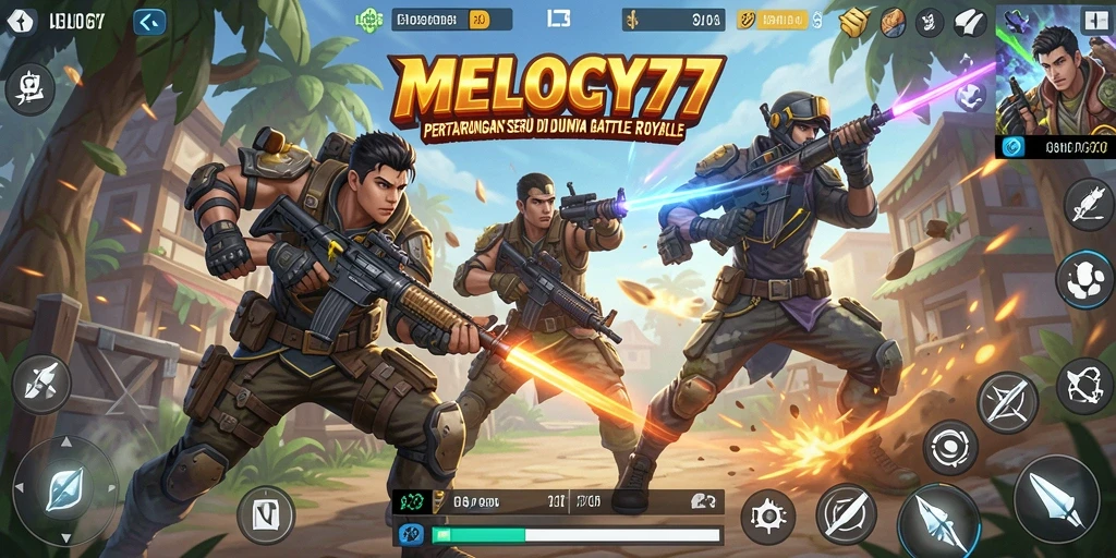 Tampilan gameplay MELODY77 yang menegangkan dan penuh aksi.