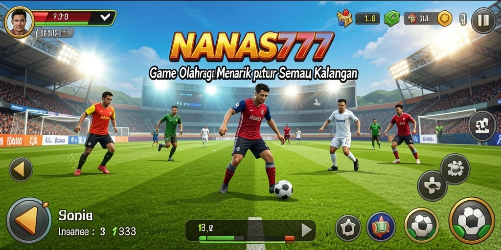 Tampilan gameplay NANAS777 yang seru dan penuh aksi olahraga.