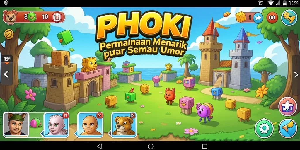 Screenshot gameplay PPHOKI yang menampilkan tantangan puzzle.