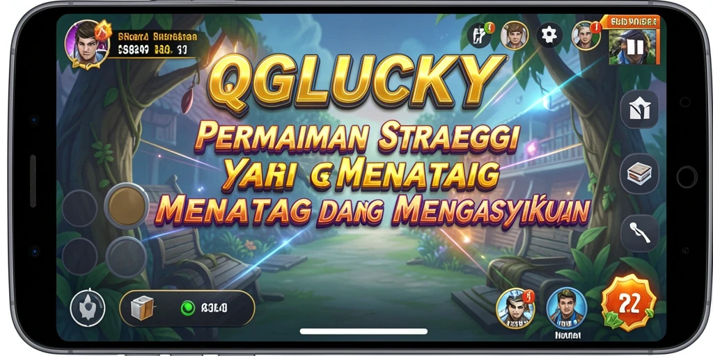 Tangkapan layar gameplay QGLUCKY yang menunjukkan aksi strategi yang intens.