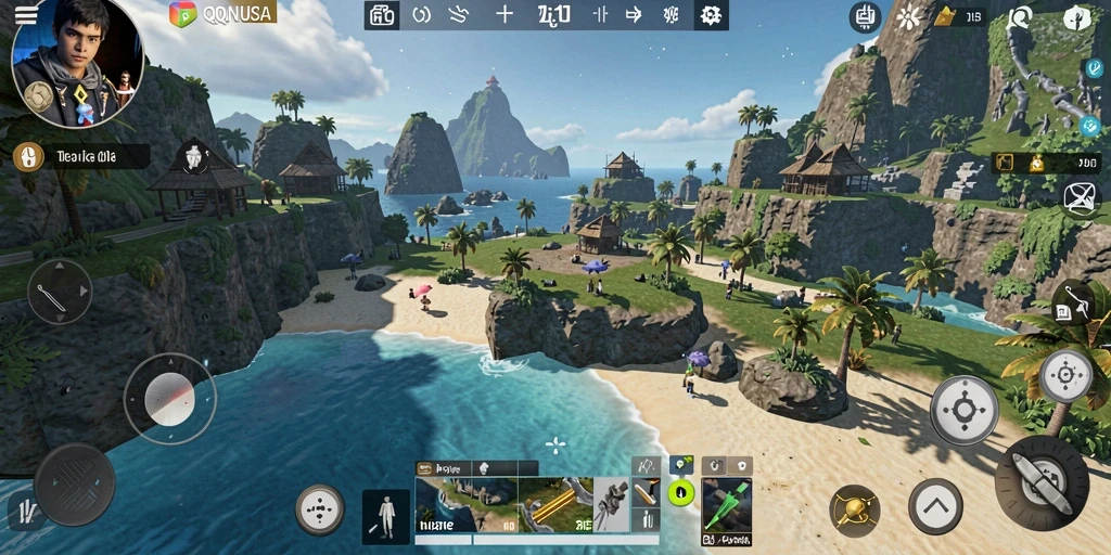 Gameplay menakjubkan dari QQNUSA di dunia terbuka.
