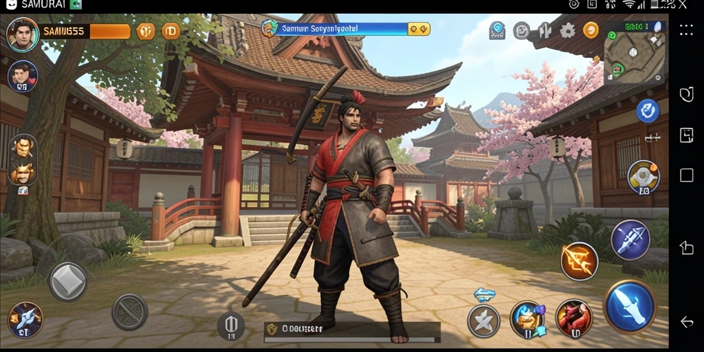 Tampilan seru dari gameplay SAMURAI555 yang menyenangkan.