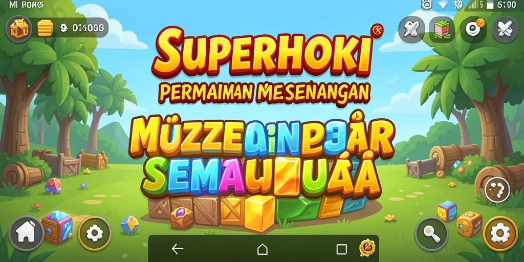 Gameplay SUPERHOKI yang penuh tantangan dalam menyusun puzzle.