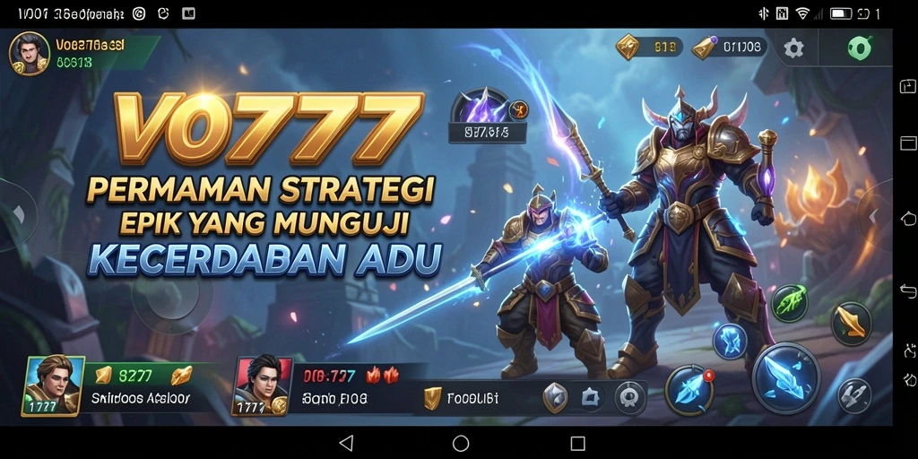 Tangkapan layar VO777 menampilkan pertempuran strategi yang intens.