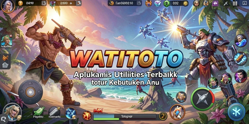 Tampilan utama aplikasi WATITOTO yang menampilkan fitur utilitas canggih.