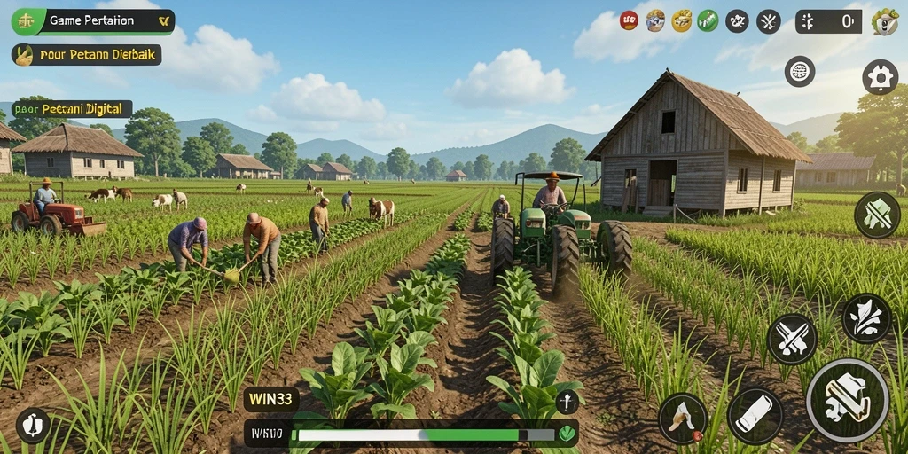 Gameplay seru dengan berbagai aktivitas pertanian yang menarik.