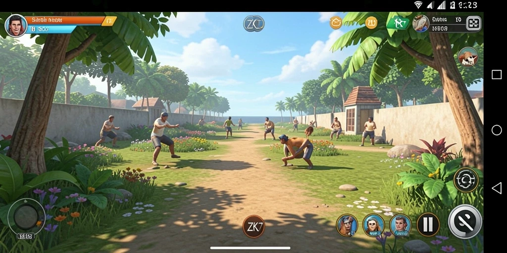 Tangkapan layar dari gameplay ZK7 yang mengasyikkan dan penuh warna.
